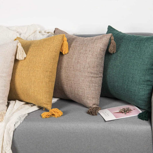 Solid Linen Pillow Covers