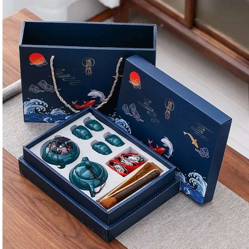 Tea Set with Incense Burner - Gift Box