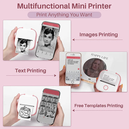 Mini impressora térmica portátil 
