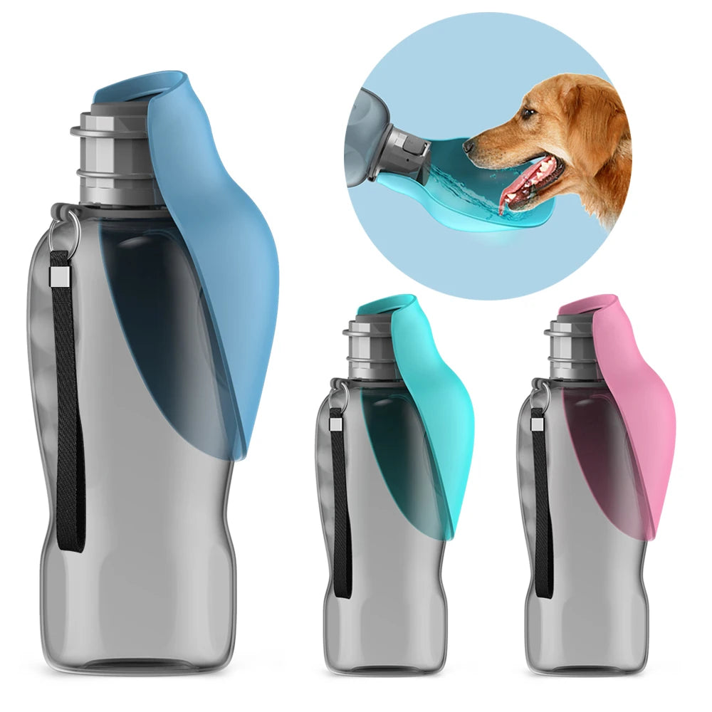 Botella de agua para perros grande con accesorio para beber 